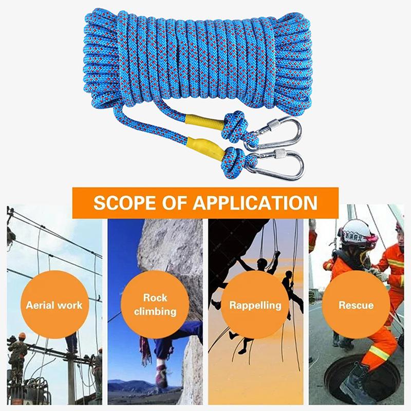 Rope Climbing Static - Lina wspinaczkowa na zewnątrz 10M, statyczna,