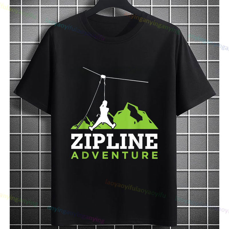 Outdoor Adventure Zipline - Koszulka z grafiką zjeżdżania na linie