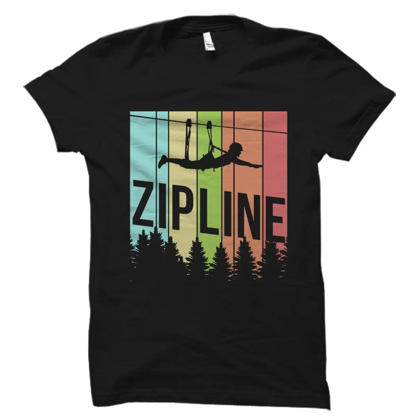 Outdoor Adventure Zipline - Koszulka Vintage Retro Zipline dla entuzjastów