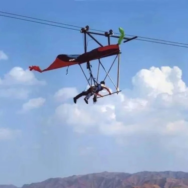 Zewnętrzne liny zjazdowe, huśt – Outdoor Adventure Zipline recenzja i cena