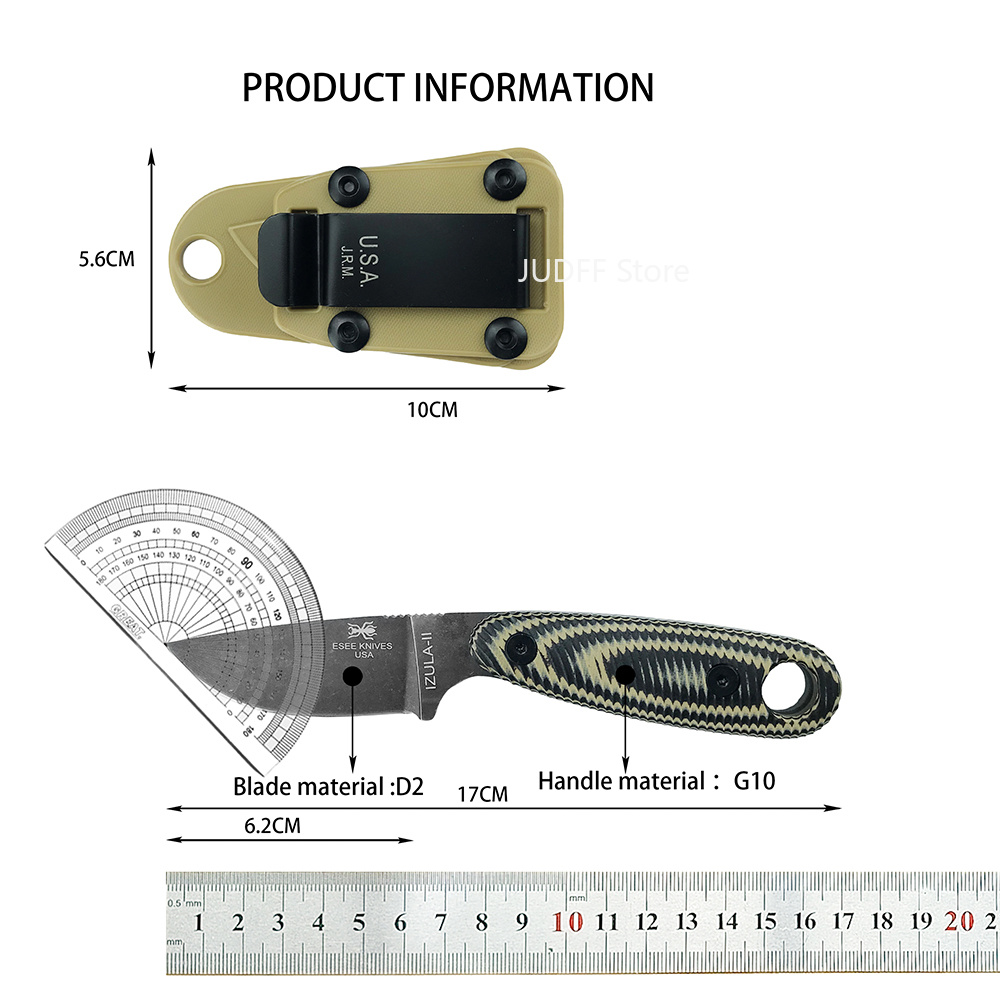 Nóż outdoorowy ESEE IZULA/ PAC – Survival Knife Full Tang recenzja i cena