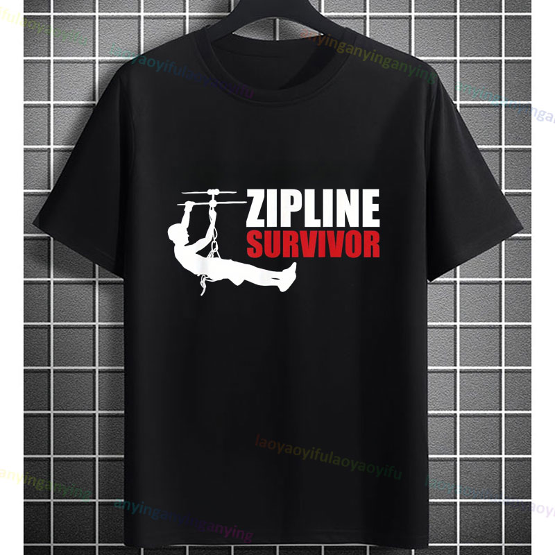Śmieszna koszulka z grafiką: P – Outdoor Adventure Zipline recenzja i cena