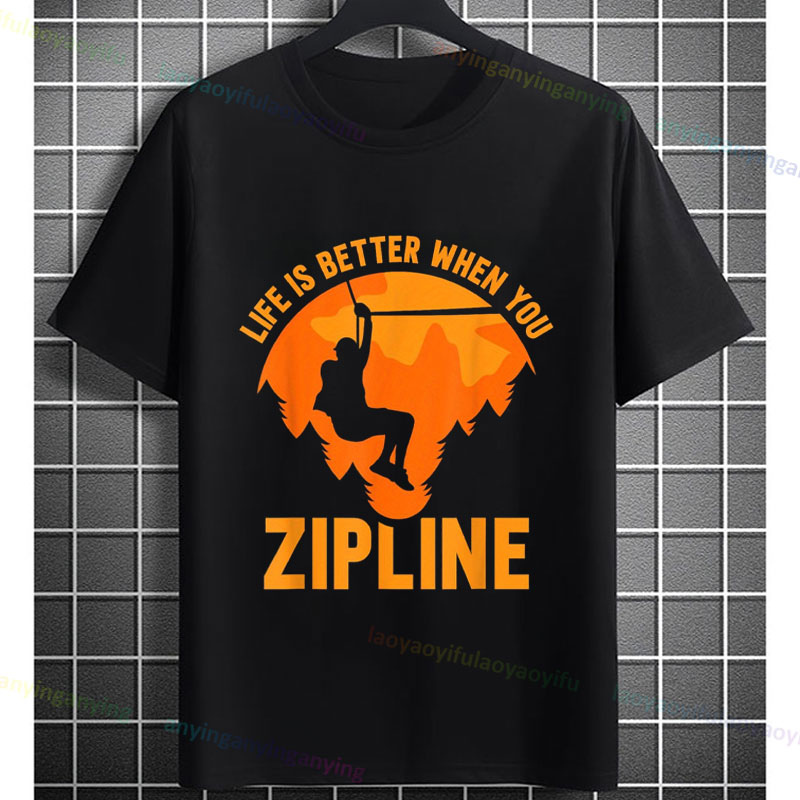 Śmieszna koszulka z grafiką: P – Outdoor Adventure Zipline recenzja i cena